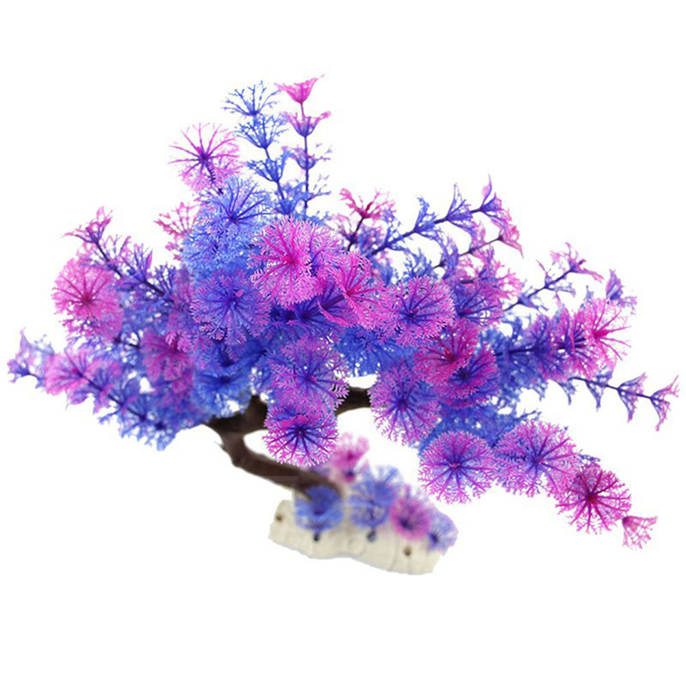 Non Planted Aquarium Fish - Artificial Plastic Fish Tank Purple Realistic