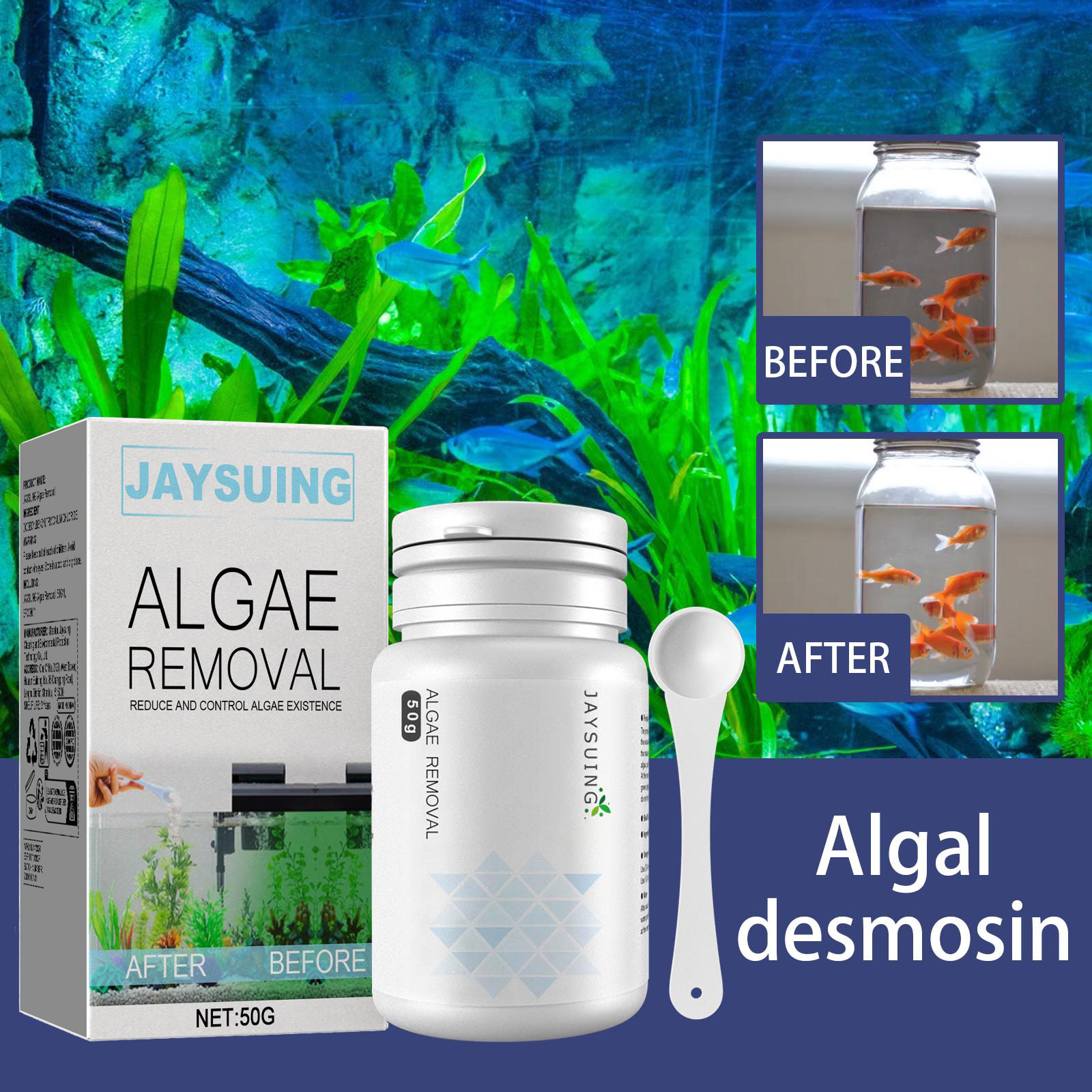 Planted Aquarium Algae - Algae and moss remover; green water