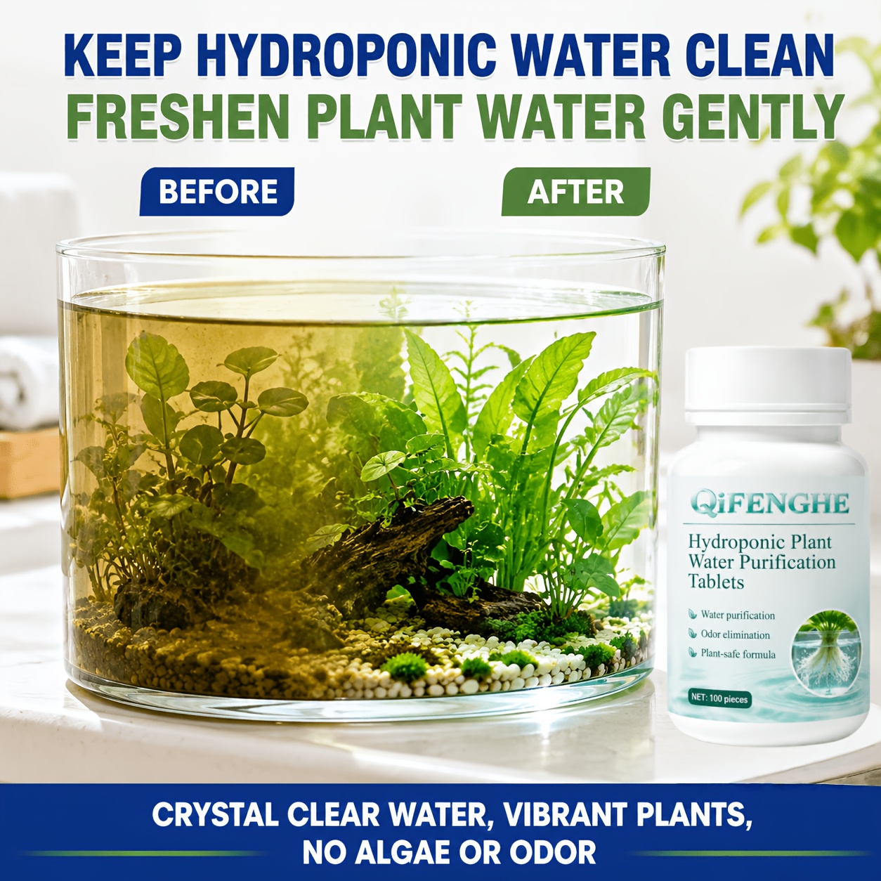 Planted Aquarium Cloudy Water - Aquarium Hydroponic Universal Water Purifier Tablets