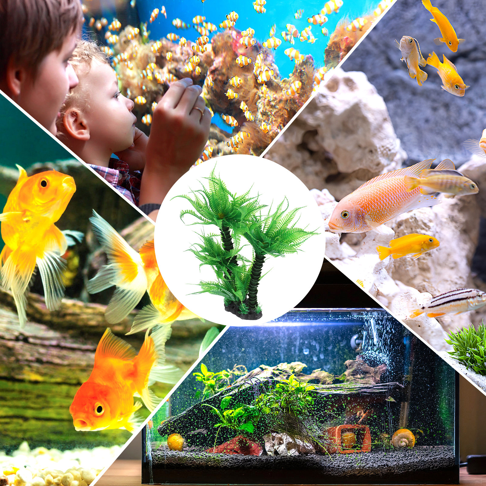 Non Planted Aquarium Fish - Artificial Aquarium Plants Decorations for Fish