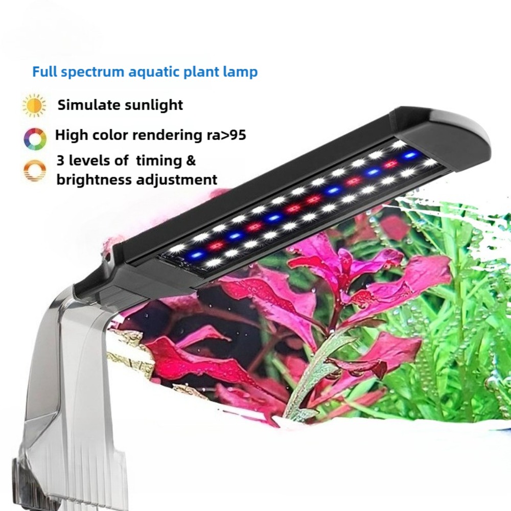 Aquarium Plant Red - Clip on Aquarium LED Light Blue