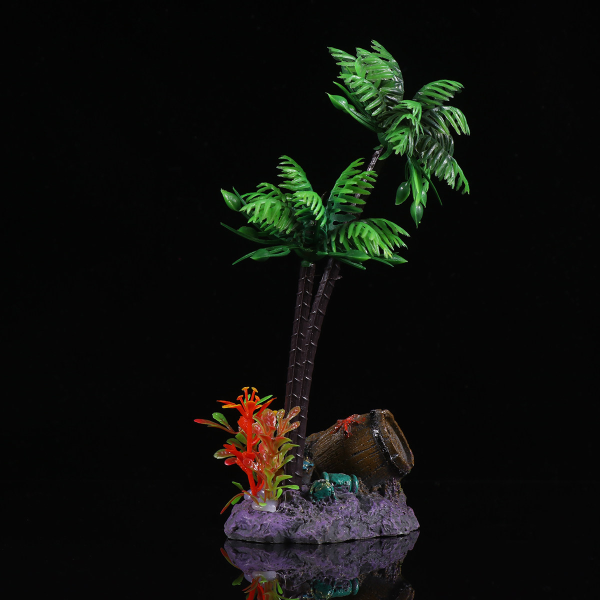 Non Planted Aquarium Fish - 1Pcs Lifelike Coconut Tree Artificial Aquarium