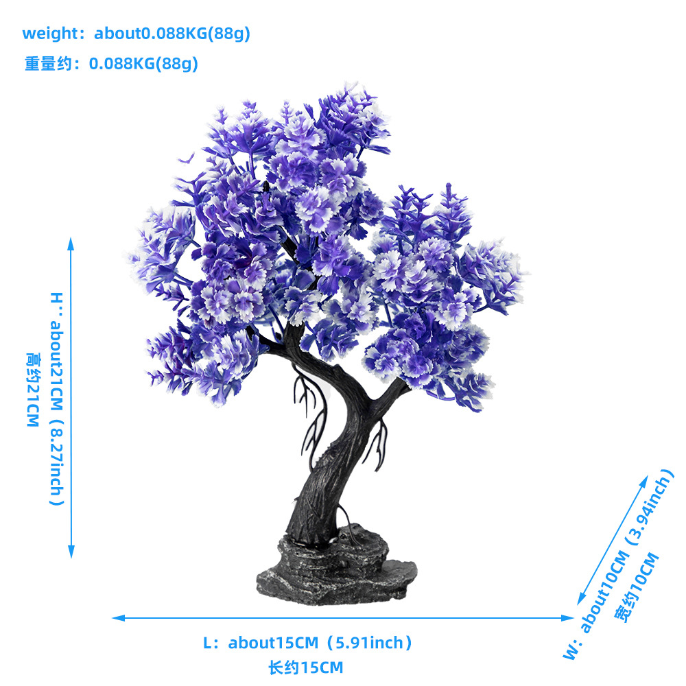 New Simulation Moss Tree Fish  - Planted Aquarium With Sand avis et prix