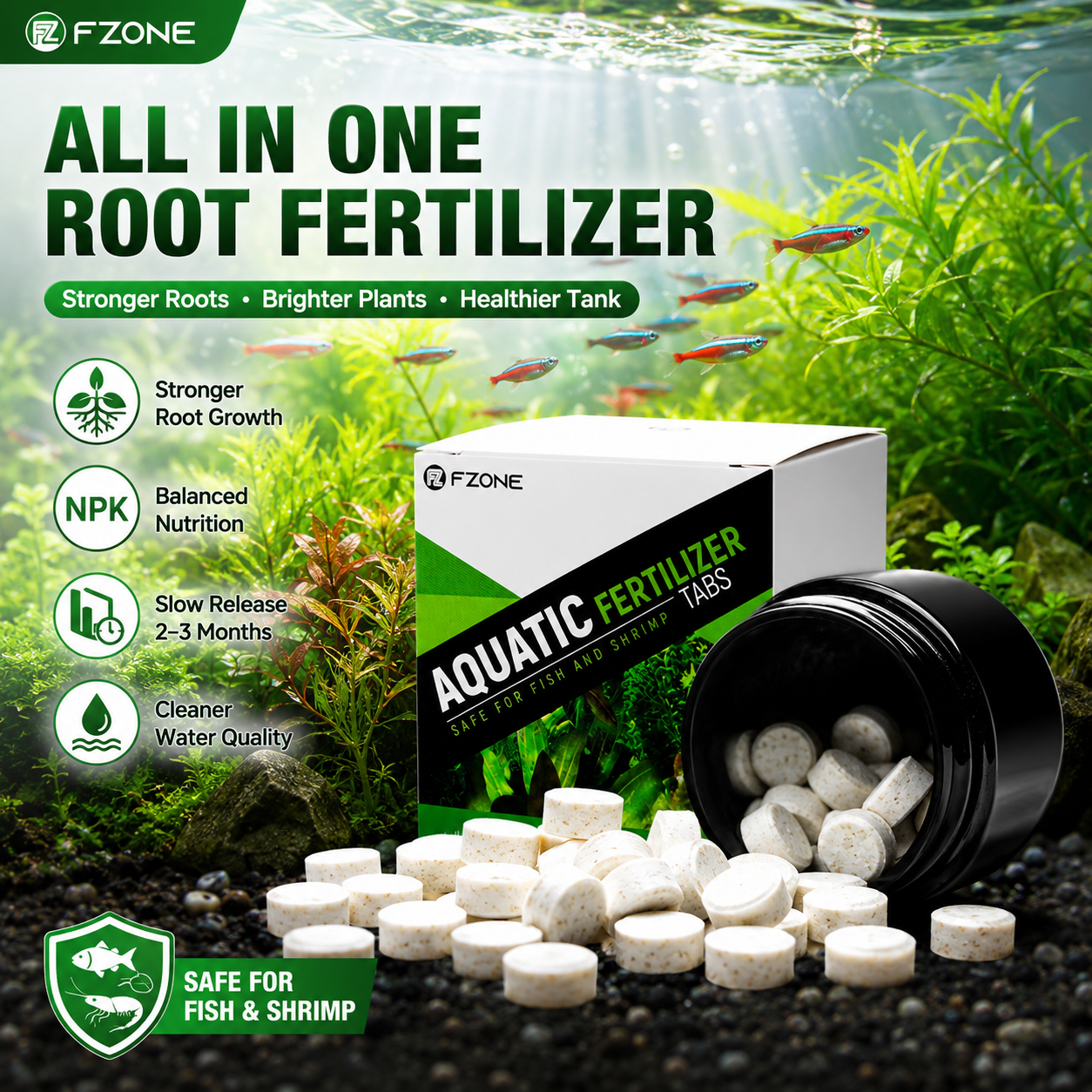FZONE Aquarium Root Tabs Plant - Aquarium Plant Root Fertilizer avis et prix