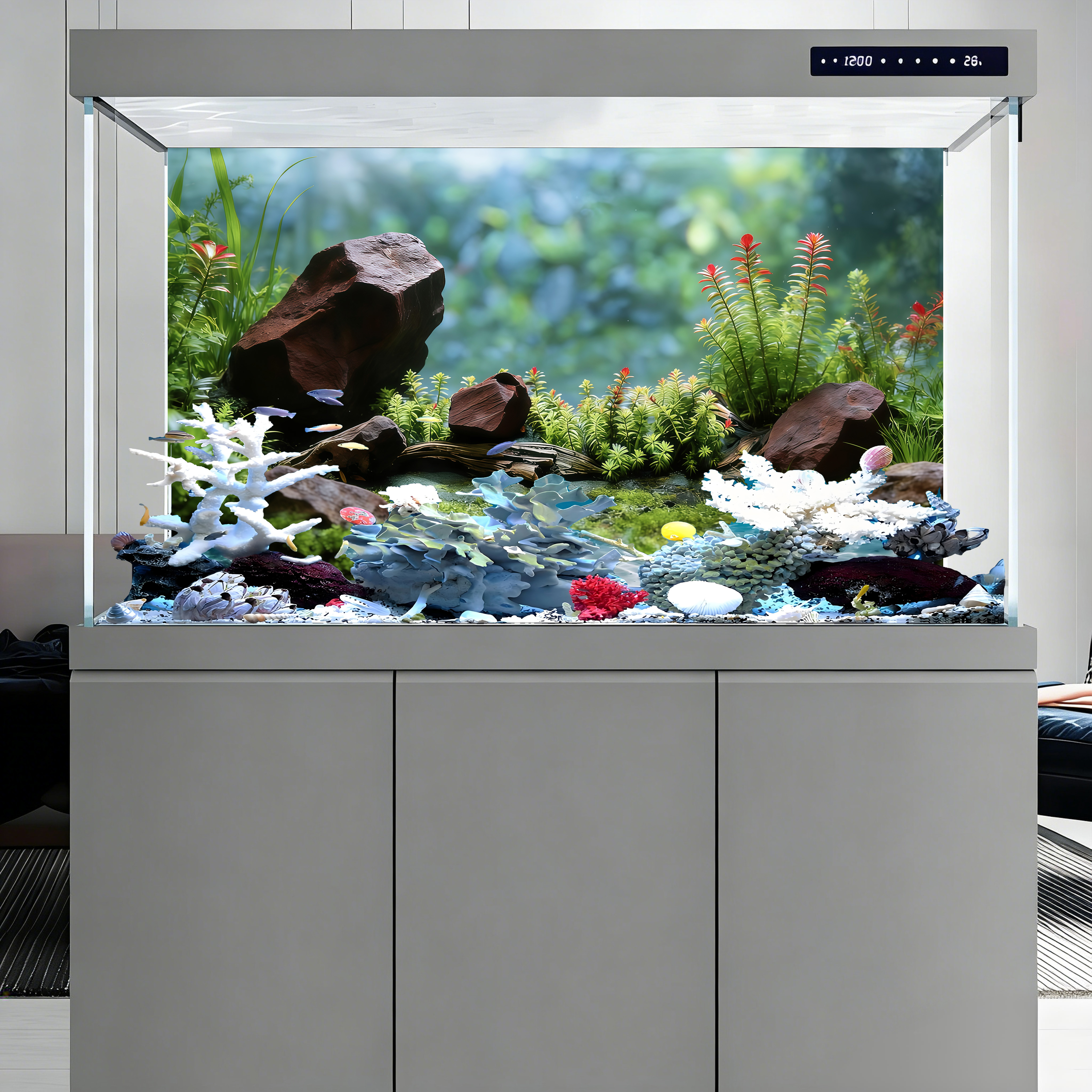 Red water plants，Fish tank bac - Aquarium Plant Red avis et prix