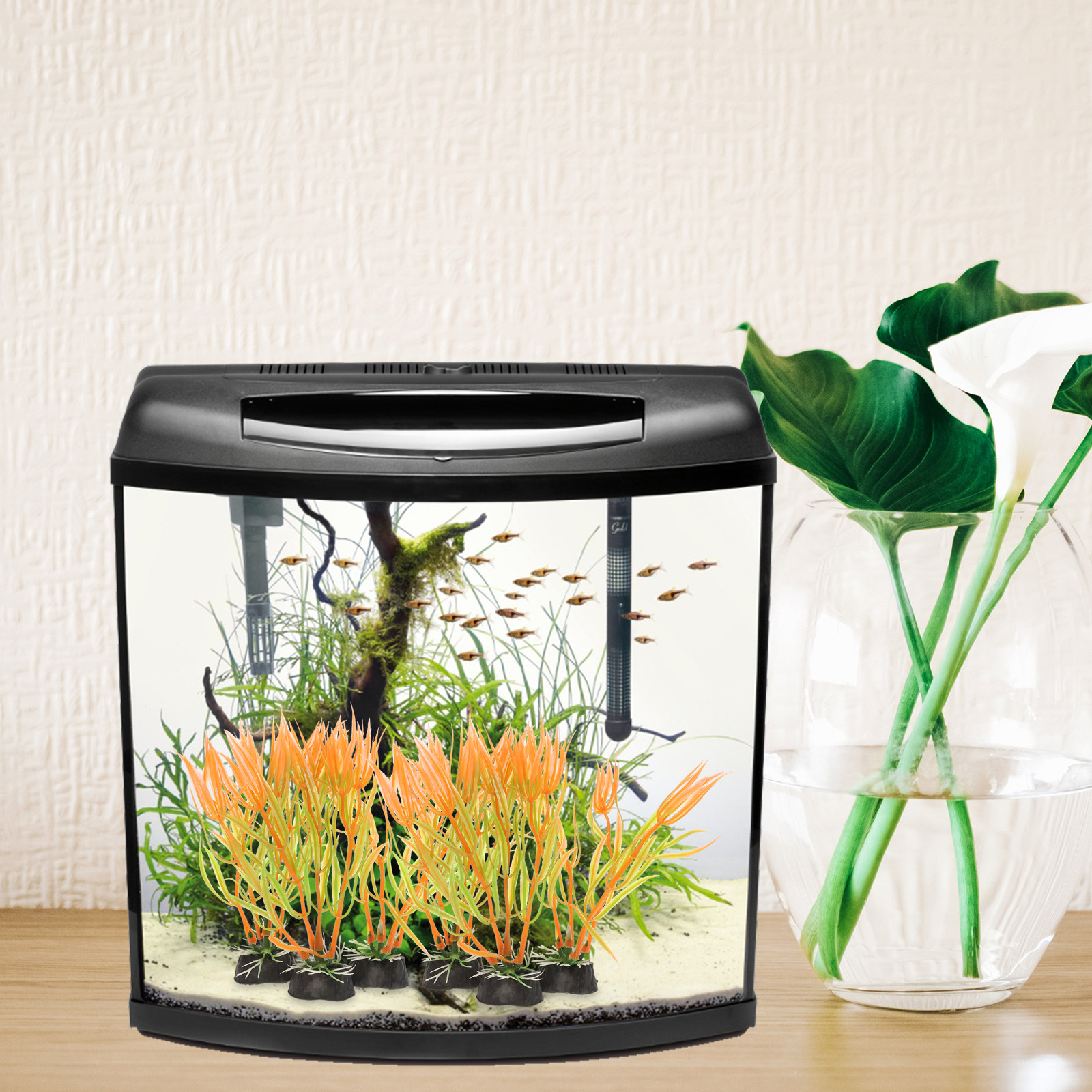 20Pcs Premium Fake Aquatic Pla - Non Planted Aquarium Fish avis et prix