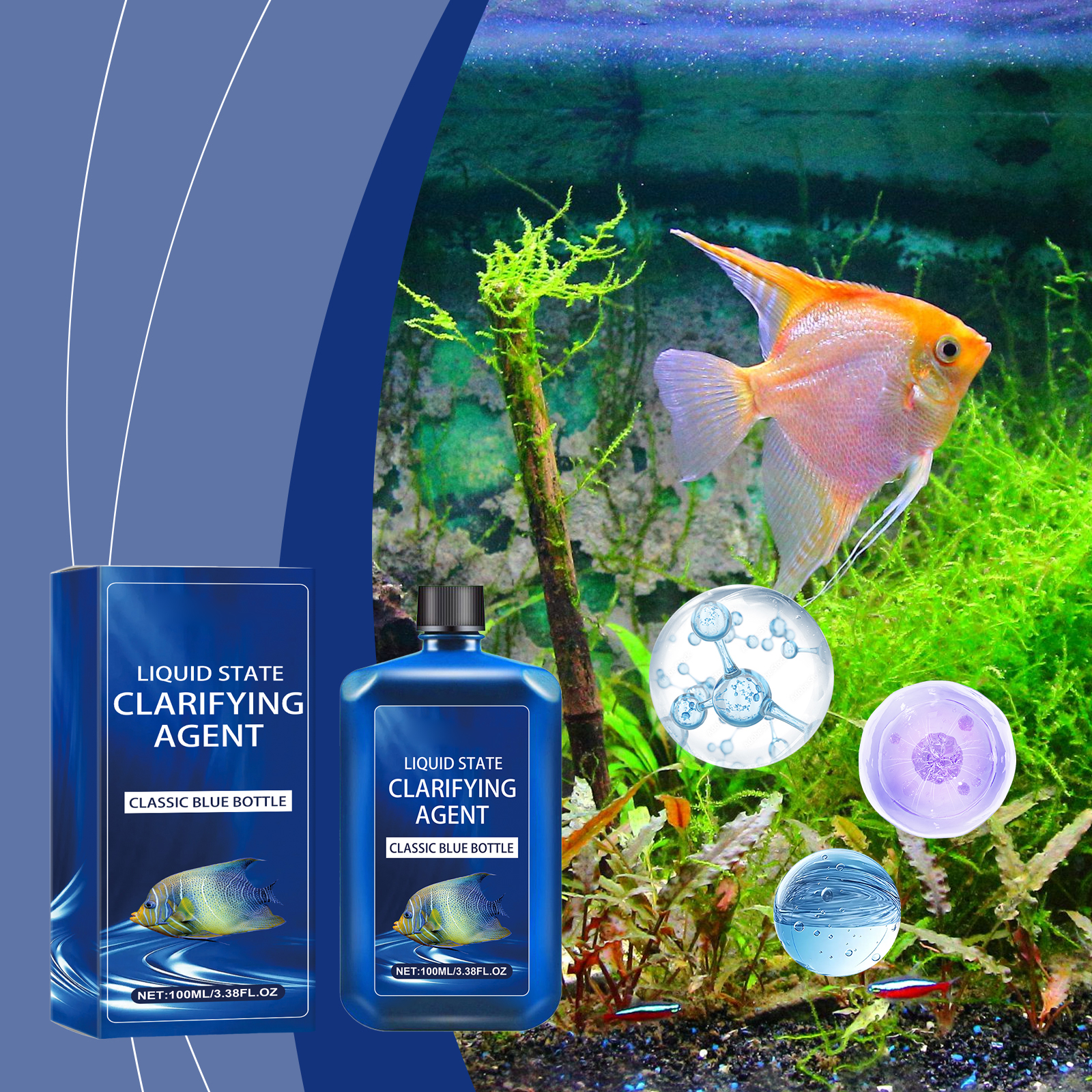 1pc 100ml Aquarium Water Clari - Planted Aquarium Algae avis et prix