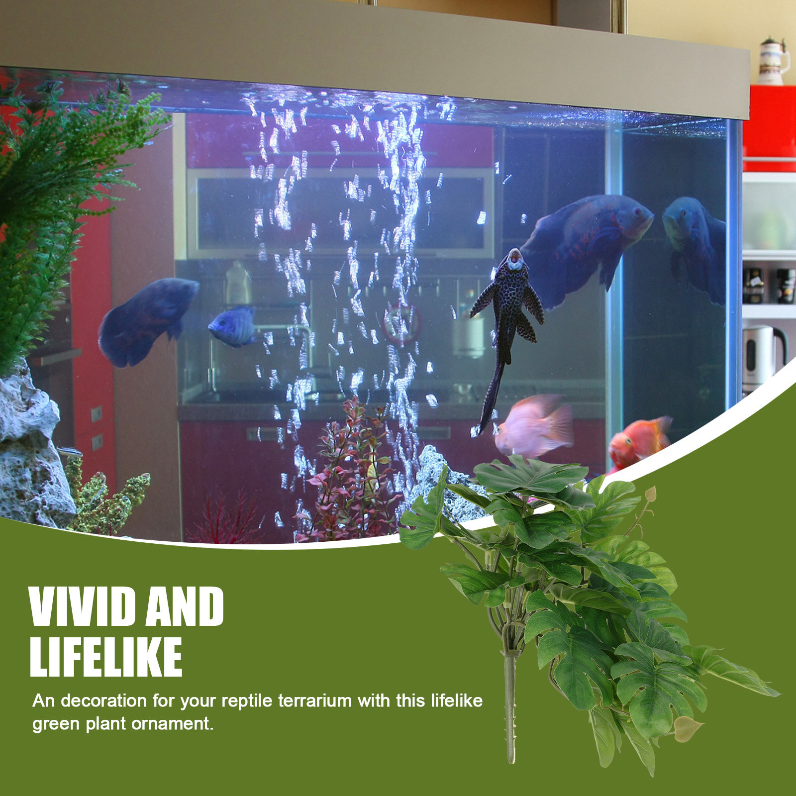 Realistic Plastic Aquarium Pla - Non Planted Aquarium Fish avis et prix