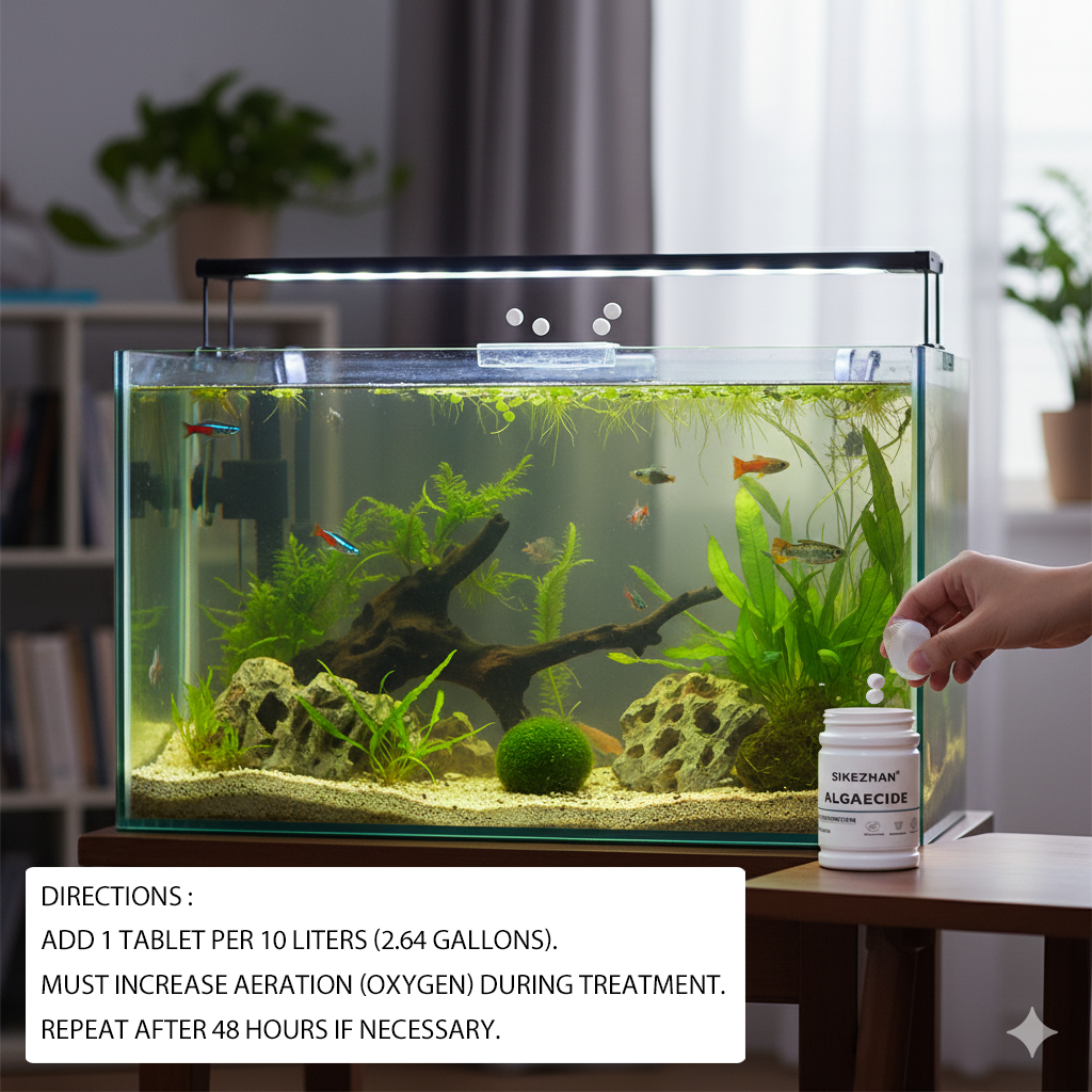 Fish Tank Algaecide Tablets，Cl - Planted Aquarium Algae Control avis et prix