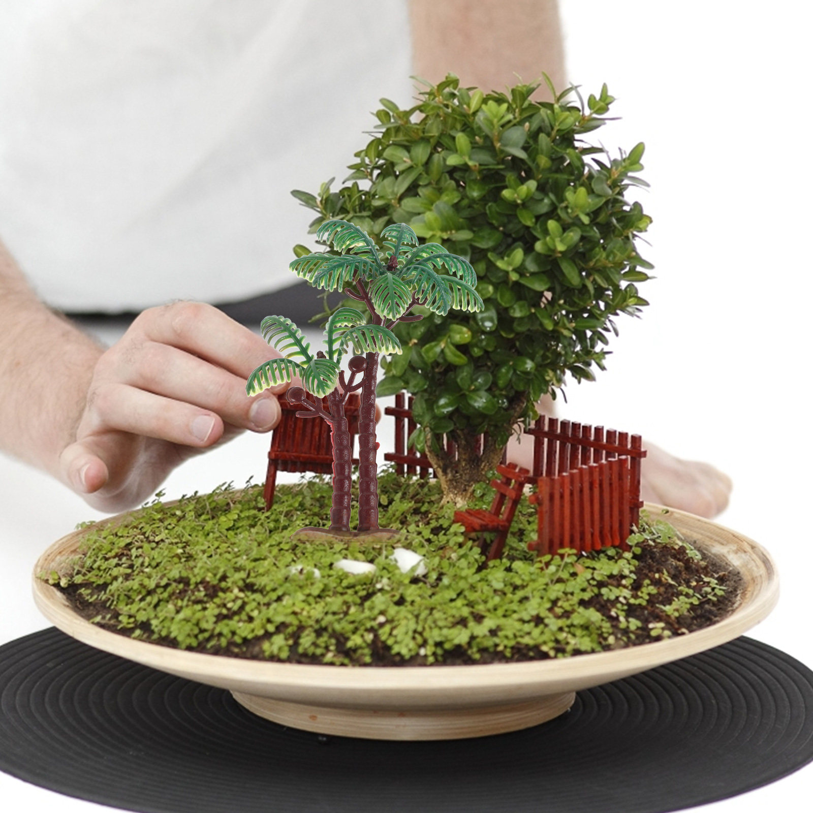 15Pcs Plastic Coconut Tree Dec - Planted Aquarium With Sand avis et prix