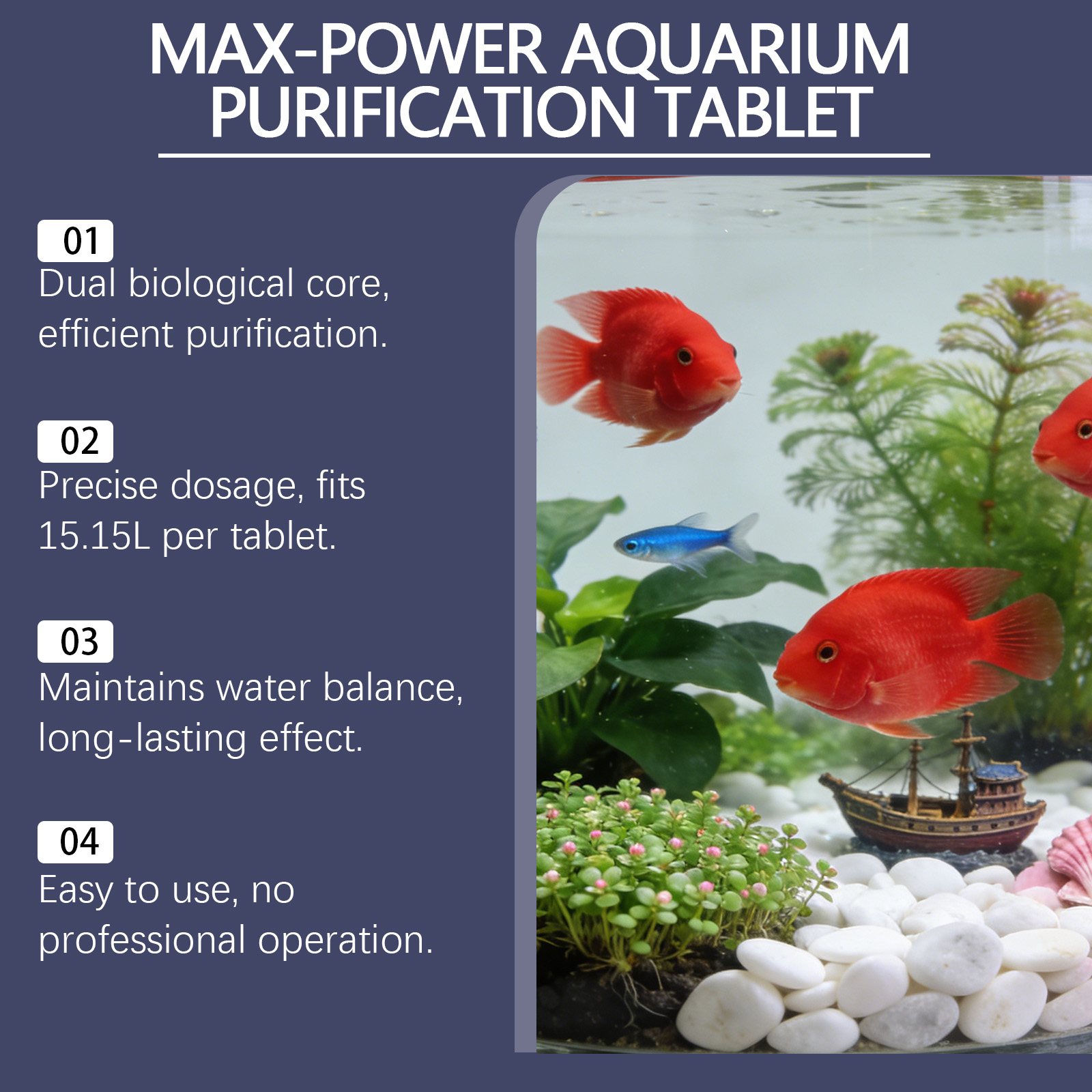 Algae Remover Tablets for Aqua - Planted Aquarium Cloudy Water avis et prix