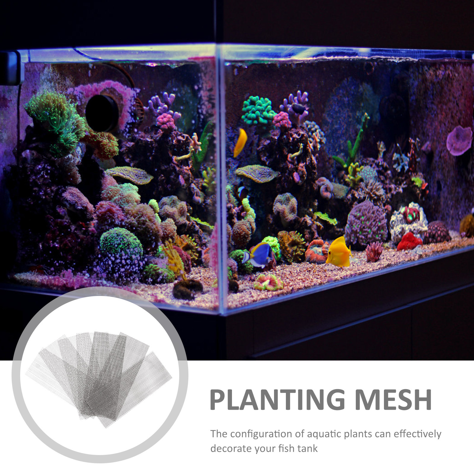 10Pcs Fish Tank Plant Mesh Sta - Non Planted Aquarium Fish avis et prix