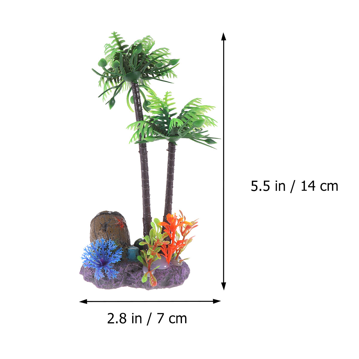 1Pcs Lifelike Coconut Tree Art - Non Planted Aquarium Fish avis et prix