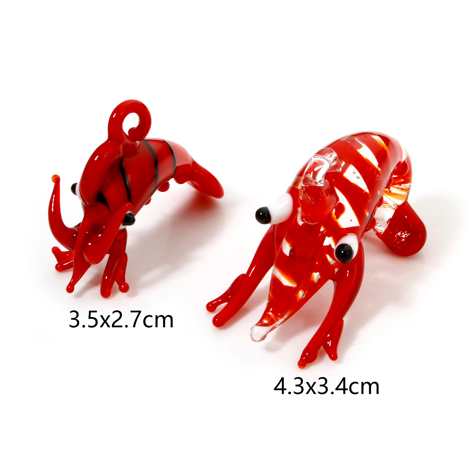1PCs Red Lobster Lampwork Glas - Aquarium Plant Red avis et prix